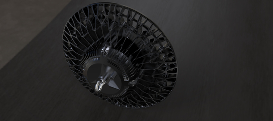 140LM/W 240W UFO LED हाई बे लाइट IP66 PMMA लेंस 3030 चिप्स 5 साल की वारंटी