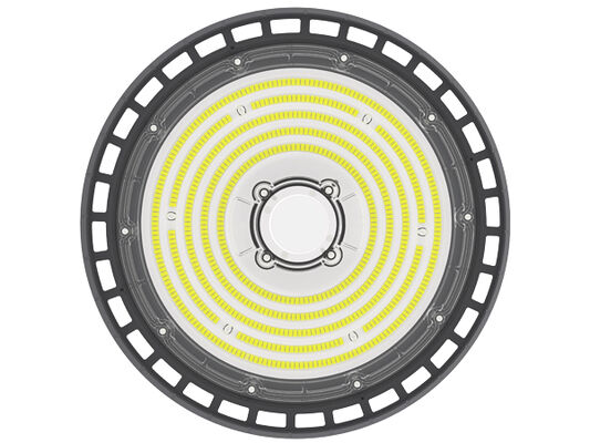 एचबी2 डीआईपी स्विच करने योग्य पावर और 3सीसीटी यूएफओ एलईडी हाई बे लाइट 100W 150LPW आपातकालीन कार्य के साथ वैकल्पिक