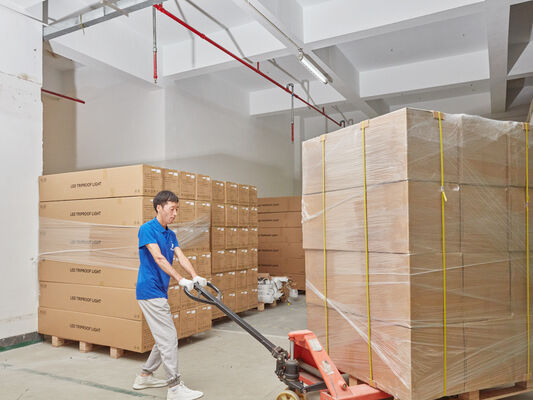 डी4 एलईडी नमी प्रतिरोधी दीपक डीआईपी स्विचेबल पावर और 3सीसीटी लूप इन-आउट वायर के साथ 3*1.5/2.5mm2 या 5*1.5/2.5mm2 केबल के माध्यम से कार्यशालाओं और गोदाम के लिए उपयुक्त