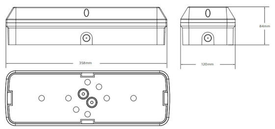 आपातकालीन कार्य और गति सेंसर IP65 के साथ 8W बल्क हेड एलईडी पोर्च लाइट