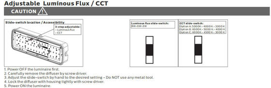 3सीसीटी और पावर स्विचेबल के साथ बल्क हेड एलईडी पोर्च लाइट 8W