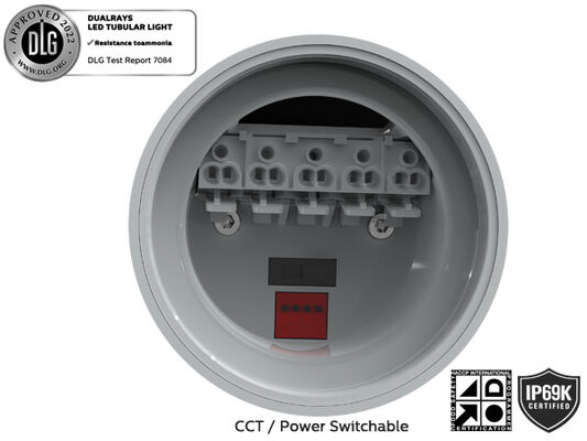 वाटर डस्ट वाष्प प्रूफ एलईडी ट्राई प्रूफ लाइट 160LPW 20W 30W 40W 50W PIR सेंसर T8 ट्यूब बदलें