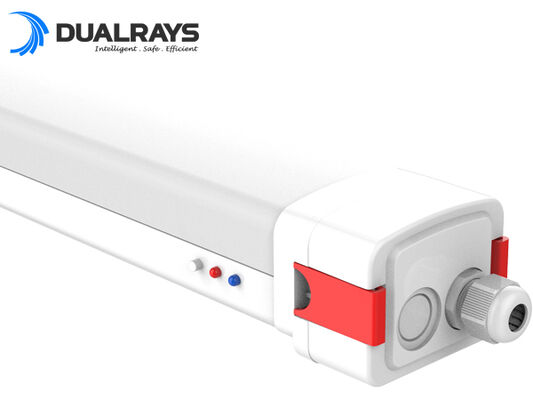 DUALRAYS D5 एलईडी वेपर प्रूफ लाइट फिटिंग्स बकल डिज़ाइन एंड-कैप के साथ तारों के लिए खोलने और फिर से खोलने के लिए त्वरित सुविधाजनक