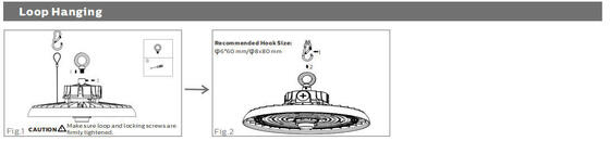 HB3 DIP स्विचेबल पावर और 3CCT UFO LED हाई बे लाइट 100W 150LPW गोदामों और लॉजिस्टिक्स हॉल के लिए उपयोग किया जाता है, यूरोप के गोदाम में स्टॉक किया जाता है