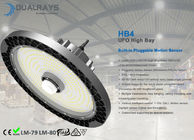 200W HB4 प्लगेबल मोशन सेंसर UFO हाई बे 160LPW एफिशिएंसी मीनवेल HBG ELG HLG ड्राइवर वैकल्पिक 5 साल की वारंटी
