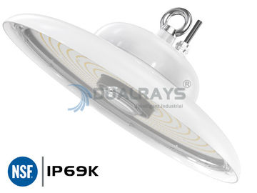 यूएफओ हाई बे लाइट IP69K IK10 150W 140LPW फूड फैक्ट्री सुपरमार्केट