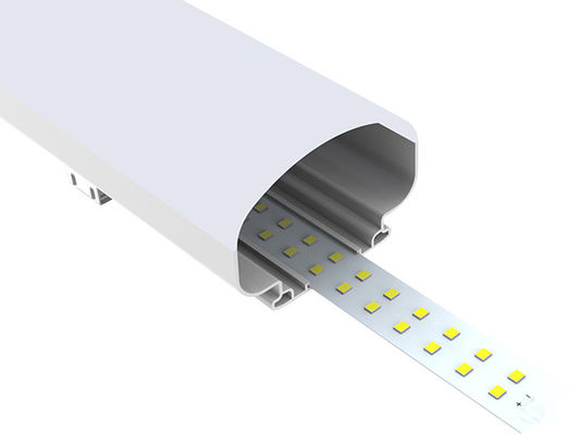 Dualrays D2 Series 50W पूर्ण प्लास्टिक सामग्री पर्यावरण और पर्यावरण के अनुकूल एलईडी ट्राइप्रूफ लाइट 120 ° बीम कोण
