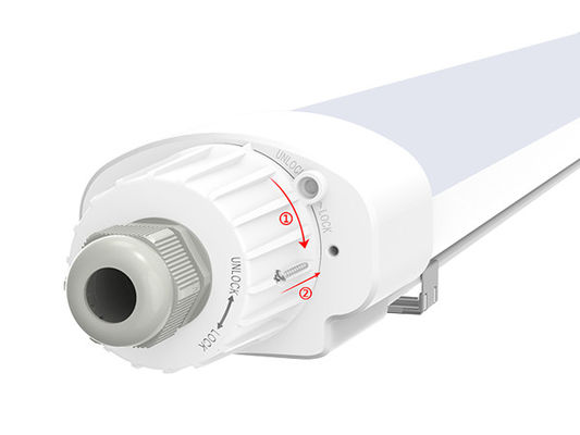 डुअलरे D2 सीरीज 20W 2ft LED ट्राई प्रूफ लाइट IP66 IK10 1 से 10VDC DALI Zigbee Dimming Function वैकल्पिक