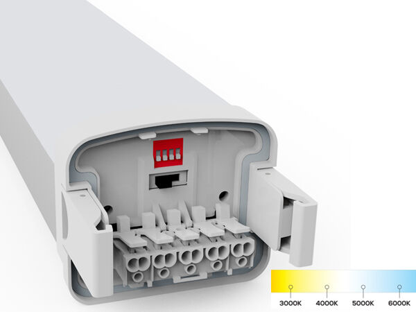 डी5 एलईडी नमी प्रतिरोधी प्रकाश के साथ डीआईपी स्विच करने योग्य शक्ति और 3CCT 3/5*1.5/2.5mm2 वायरिंग-थ्रू वैकल्पिक