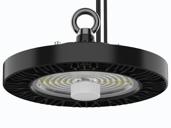 190lm/W IP65 IK08 ENEC 5 साल की वारंटी डुअलरेज़ लाइटिंग HB4H UFO LED हाई बे लाइट 100W 200W झागा सेंसर वेयरहाउस इंडस्ट्रियल लाइटिंग
