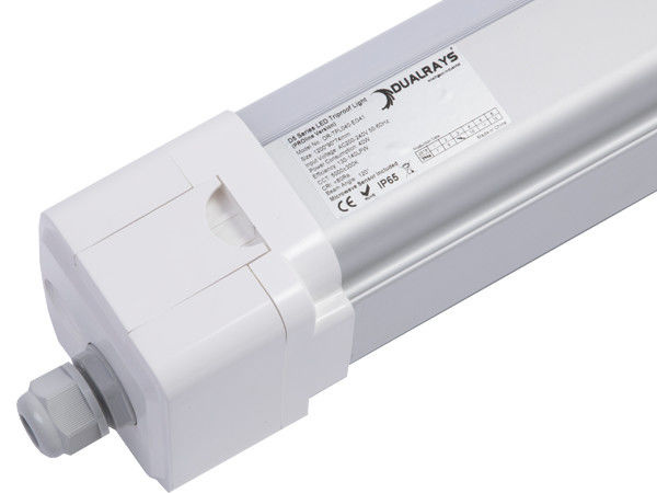 80W 12800lm वाष्प प्रूफ एलईडी ट्राई प्रूफ लाइट आसान वायरिंग मेथड सेविंग टाइम के साथ: