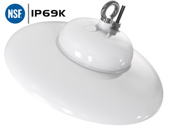 खाद्य उद्योग के लिए सीई RoHS IP66 उच्च चमक 200W यूएफओ एलईडी हाई बे लाइट